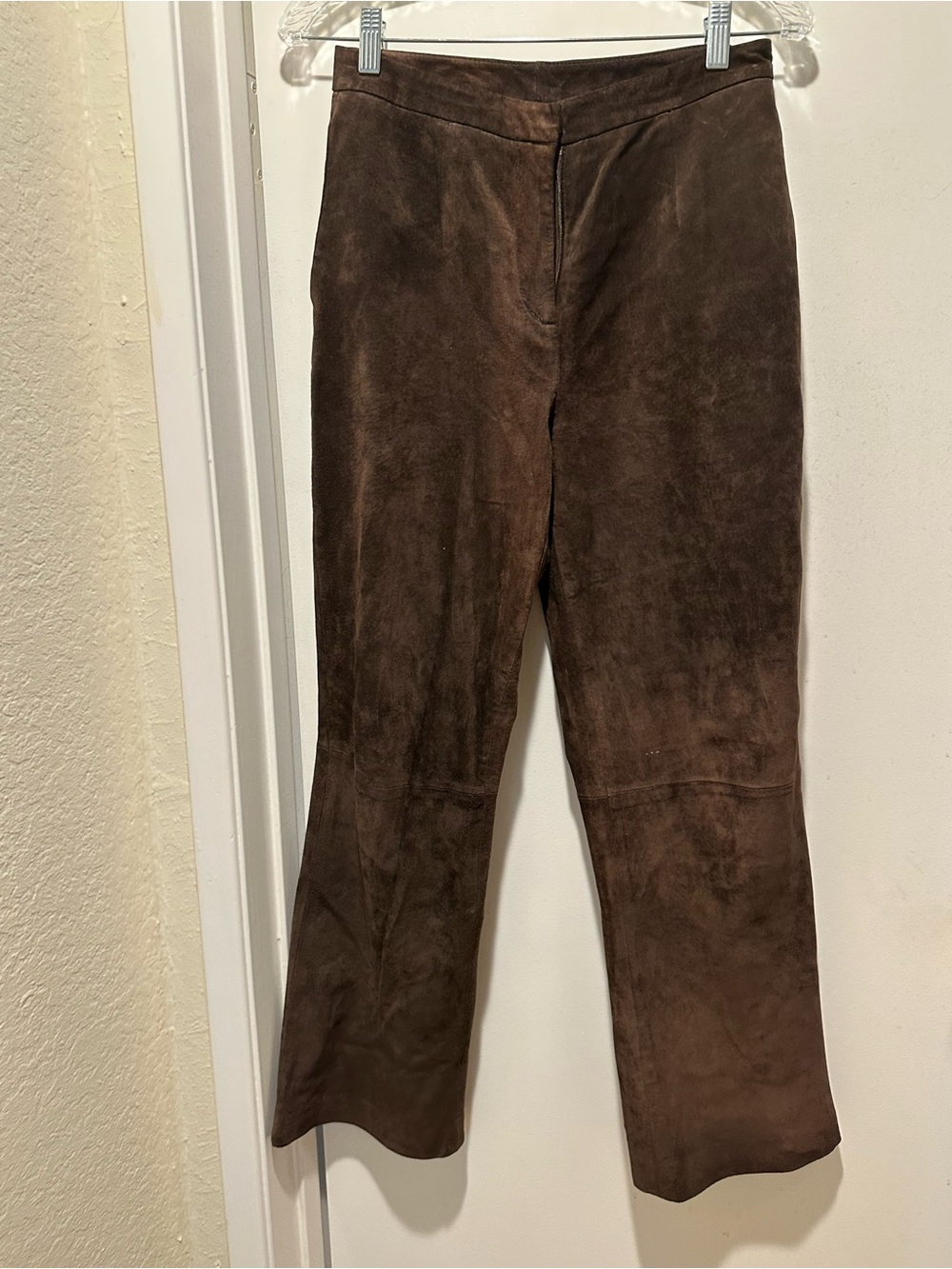 Vintage Alfani Dark Brown Leather Pants Size 4